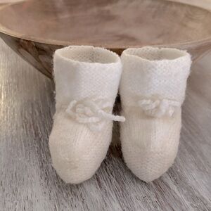 🌿👼 Vintage Knitted Handmade Baby Booties